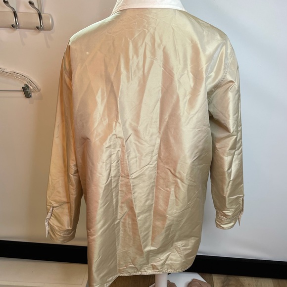 Shamask silk jacket pockets cardigan 2 M gold - Picture 6 of 6